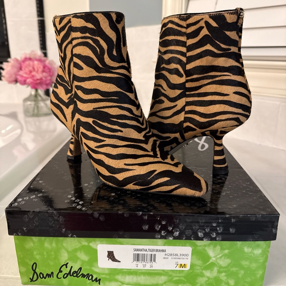 Sam Edelman Women's Tiger Stripe Ankle Boots